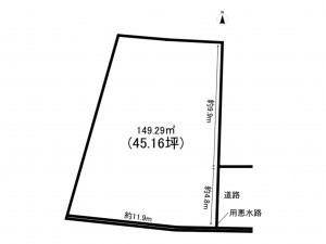 姫路市広畑区西蒲田、土地の間取り画像です