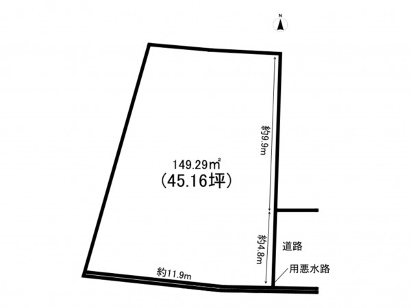 姫路市広畑区西蒲田、土地の間取り画像です