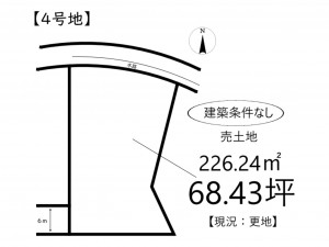 姫路市広畑区西蒲田、土地の間取り画像です