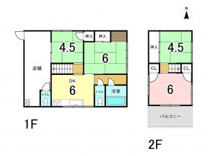 姫路市広畑区西夢前台、中古一戸建ての間取り画像です