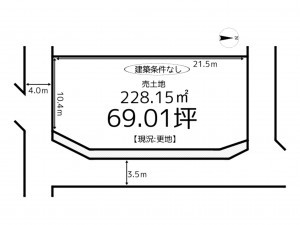 揖保郡太子町東保、土地の間取り画像です