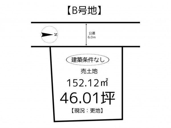 姫路市勝原区宮田、土地の間取り画像です