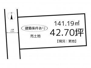 姫路市勝原区宮田、土地の間取り画像です