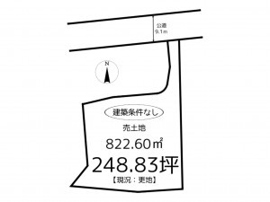 姫路市勝原区丁、土地の間取り画像です