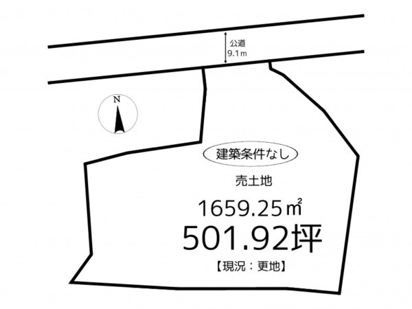 姫路市勝原区丁、土地の間取り画像です