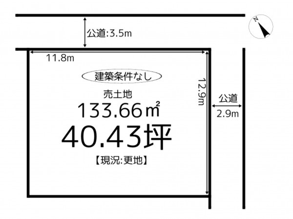 姫路市大津区長松、土地の間取り画像です