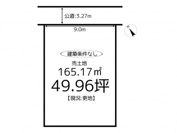 姫路市大津区天満、土地の間取り画像です
