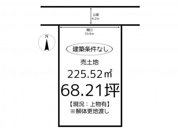 姫路市大津区西土井、土地の間取り画像です