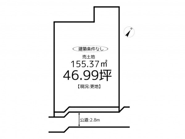 姫路市網干区新在家、土地の間取り画像です