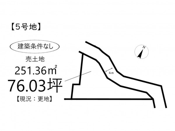 姫路市網干区坂上、土地の間取り画像です