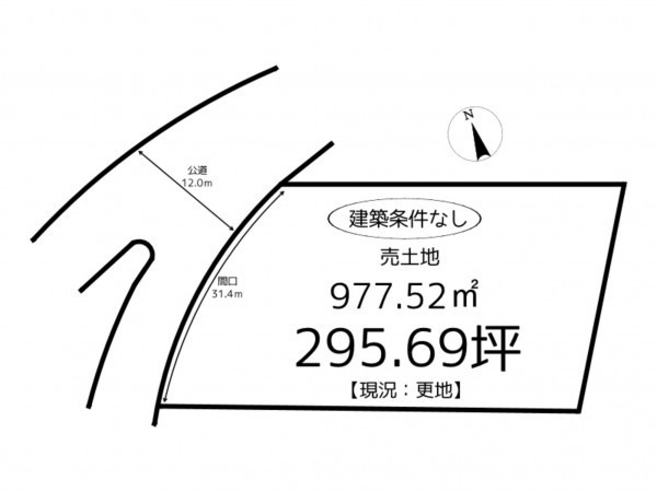 姫路市網干区大江島、土地の間取り画像です