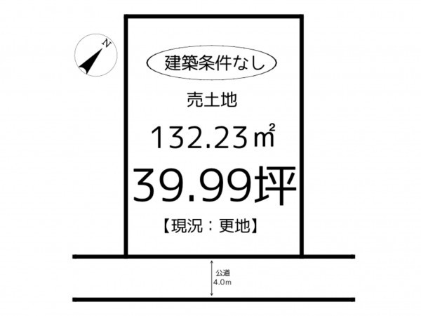 姫路市網干区新在家、土地の間取り画像です