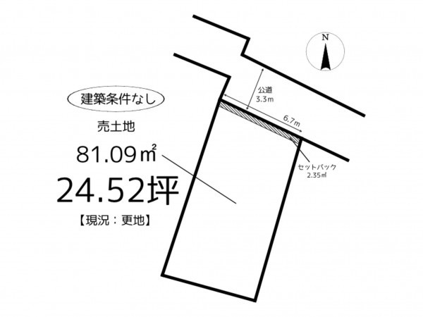 姫路市網干区興浜、土地の間取り画像です