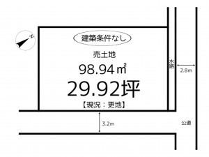 姫路市網干区余子浜、土地の間取り画像です
