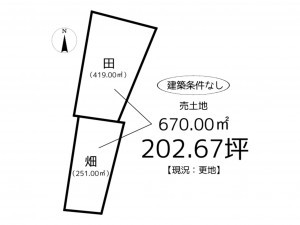 姫路市網干区大江島、土地の間取り画像です