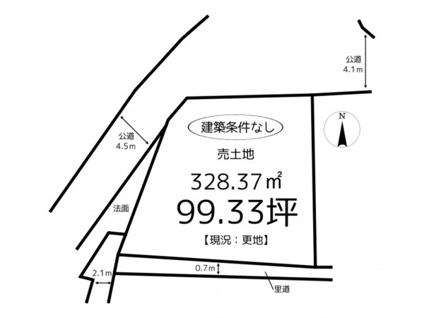 姫路市網干区興浜、土地の間取り画像です