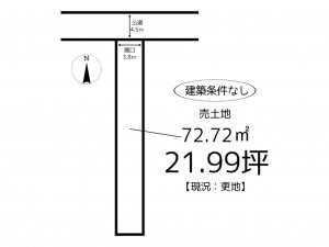姫路市網干区新在家、土地の間取り画像です