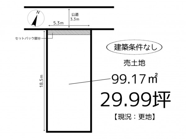 姫路市網干区新在家、土地の間取り画像です
