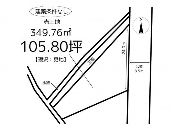 姫路市網干区垣内本町、土地の間取り画像です