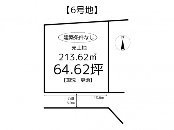 姫路市網干区浜田、土地の間取り画像です