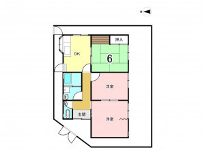 姫路市網干区坂上、中古一戸建ての間取り画像です