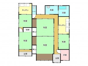 姫路市網干区新在家、中古一戸建ての間取り画像です