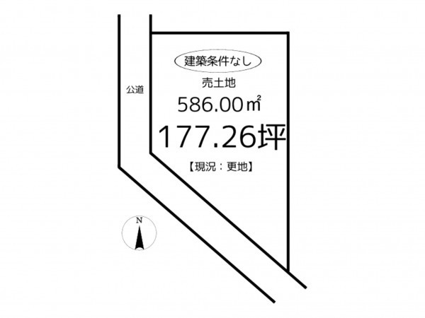 姫路市余部区下余部、土地の間取り画像です