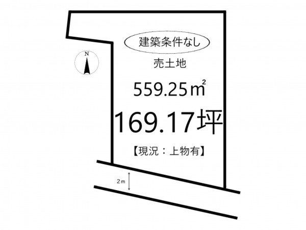 姫路市余部区上川原、土地の間取り画像です