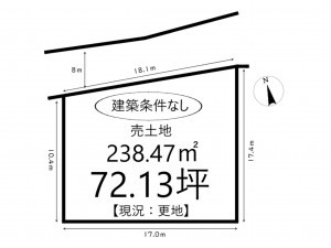 姫路市青山南、土地の間取り画像です