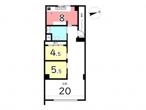姫路市増位新町、収益/事業用物件/住宅付店舗の間取り画像です