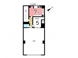 姫路市増位新町、収益/事業用物件/住宅付店舗の間取り画像です