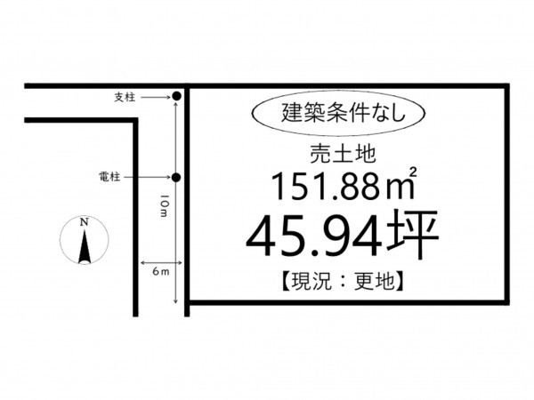 姫路市田寺、土地の間取り画像です