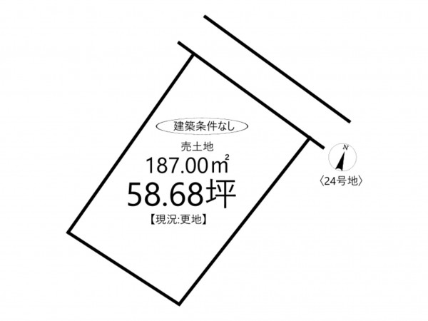 姫路市広畑区西蒲田、土地の間取り画像です
