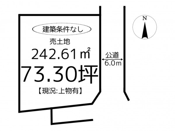 たつの市揖西町中垣内、土地の間取り画像です