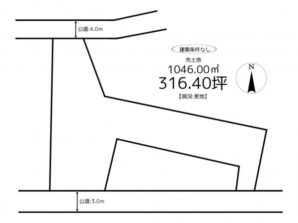 姫路市広畑区西蒲田、土地の間取り画像です