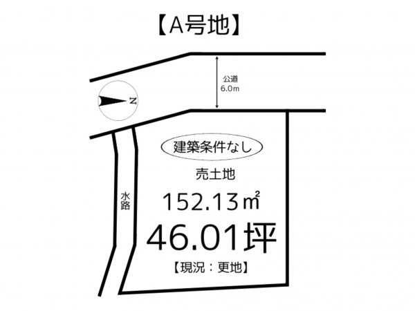 姫路市勝原区宮田、土地の間取り画像です