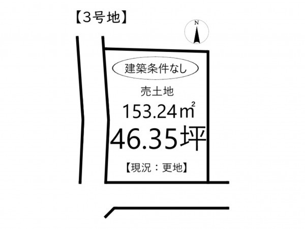 姫路市勝原区熊見、土地の間取り画像です