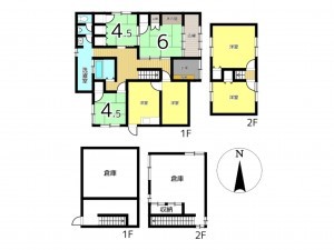 たつの市龍野町島田、中古一戸建ての間取り画像です