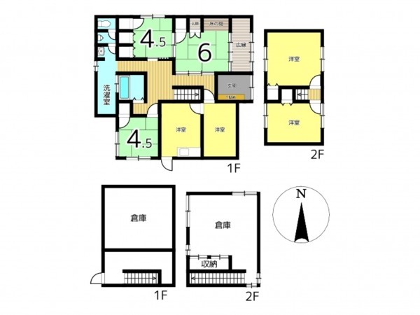 たつの市龍野町島田、中古一戸建ての間取り画像です