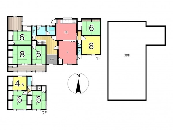 たつの市新宮町下野、中古一戸建ての間取り画像です
