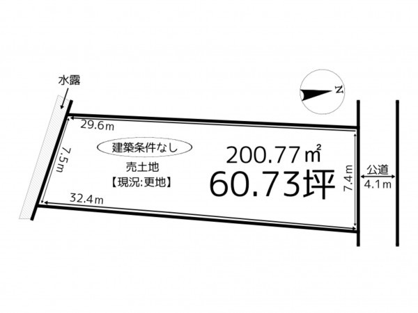 姫路市勝原区下太田、土地の間取り画像です