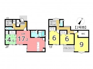 揖保郡太子町鵤、新築一戸建ての間取り画像です