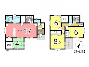 揖保郡太子町鵤、新築一戸建ての間取り画像です