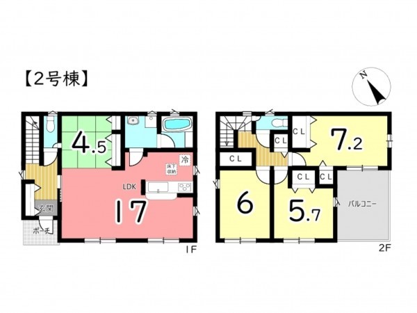 姫路市野里、新築一戸建ての間取り画像です