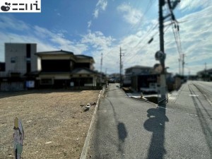 揖保郡太子町馬場、土地の前面道路を含む現地写真画像です