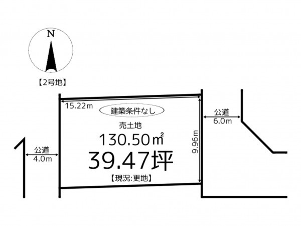 揖保郡太子町馬場、土地の間取り画像です