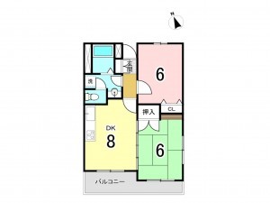 姫路市網干区新在家、収益/事業用物件/マンションの間取り画像です