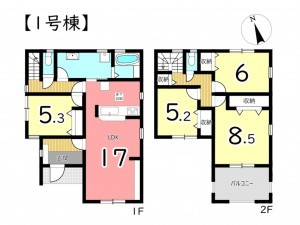 姫路市伊伝居、新築一戸建ての間取り画像です