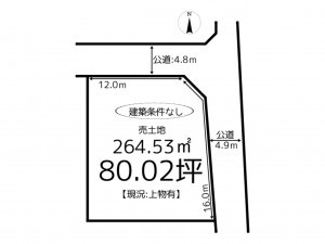揖保郡太子町老原、土地の間取り画像です