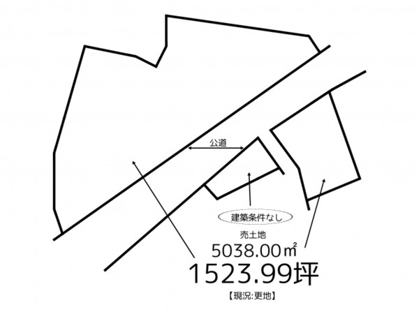 たつの市誉田町長真、土地の間取り画像です